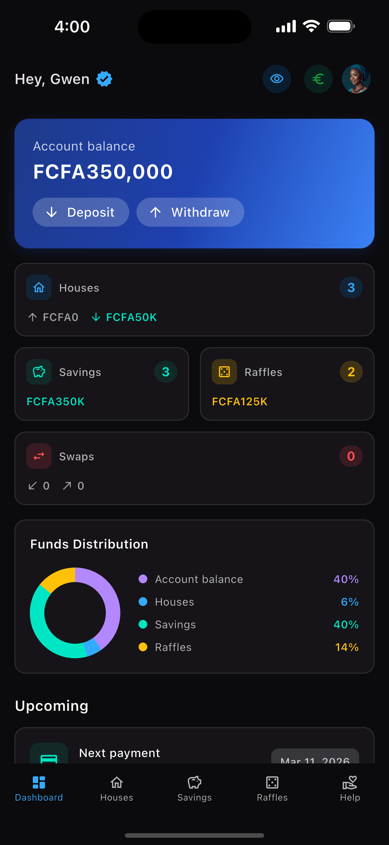 Njangy dashboard