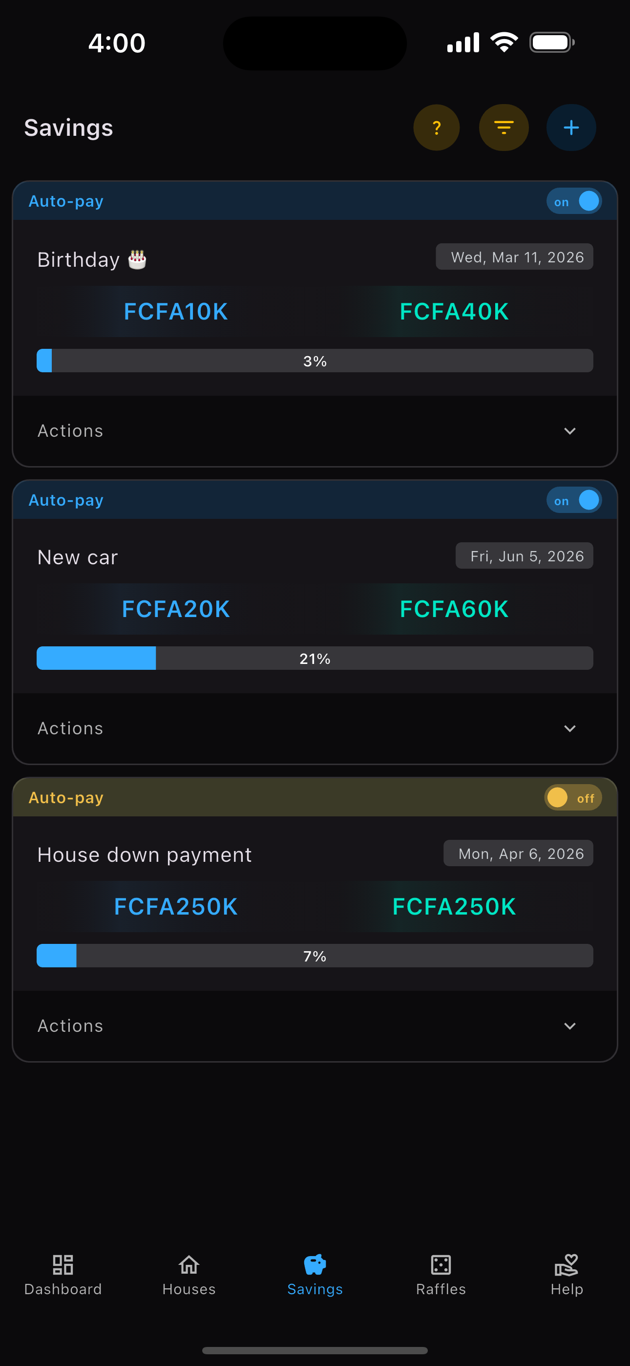 Njangy savings